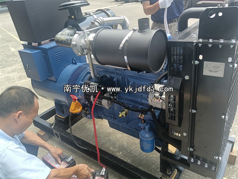 2024年9月18日，50kw濰坊雷納柴油發(fā)電機組試機發(fā)貨百色